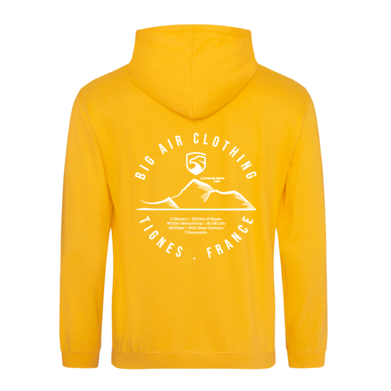 Tignes Ski Resort Hoodie - Gold