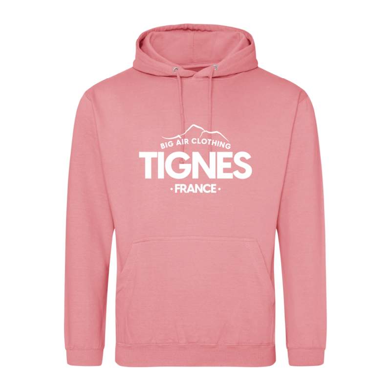 Tignes Ski Resort Hoodie - Dusty Rose
