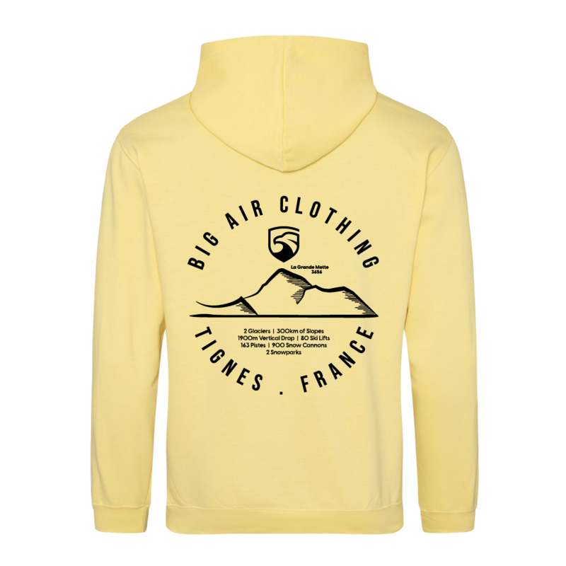 Tignes Ski Resort Hoodie - Lemon