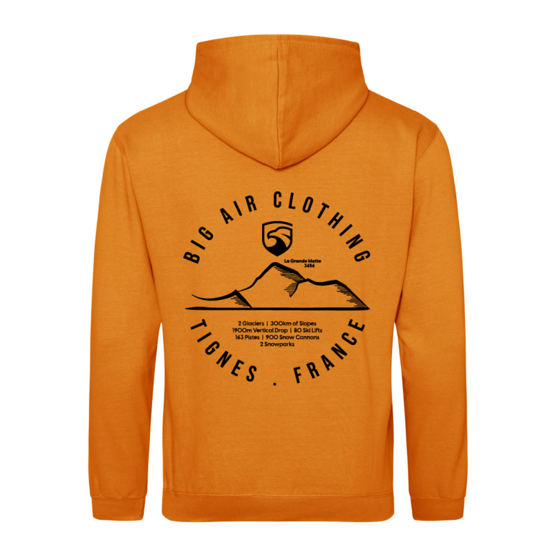 Tignes Ski Resort Hoodie - Pumpkin