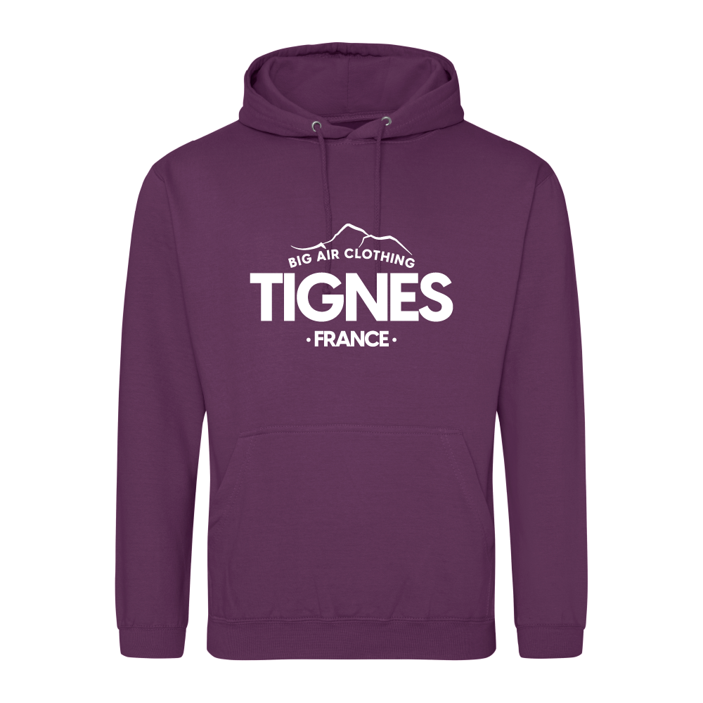 Tignes Ski Resort Hoodie - Plum