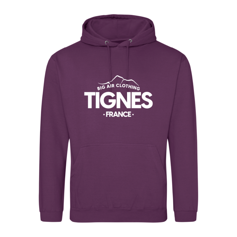 Tignes Ski Resort Hoodie - Plum
