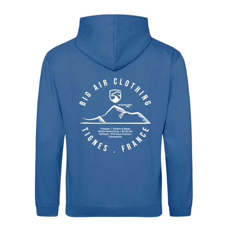 Tignes Ski Resort Hoodie - Tropical Blue