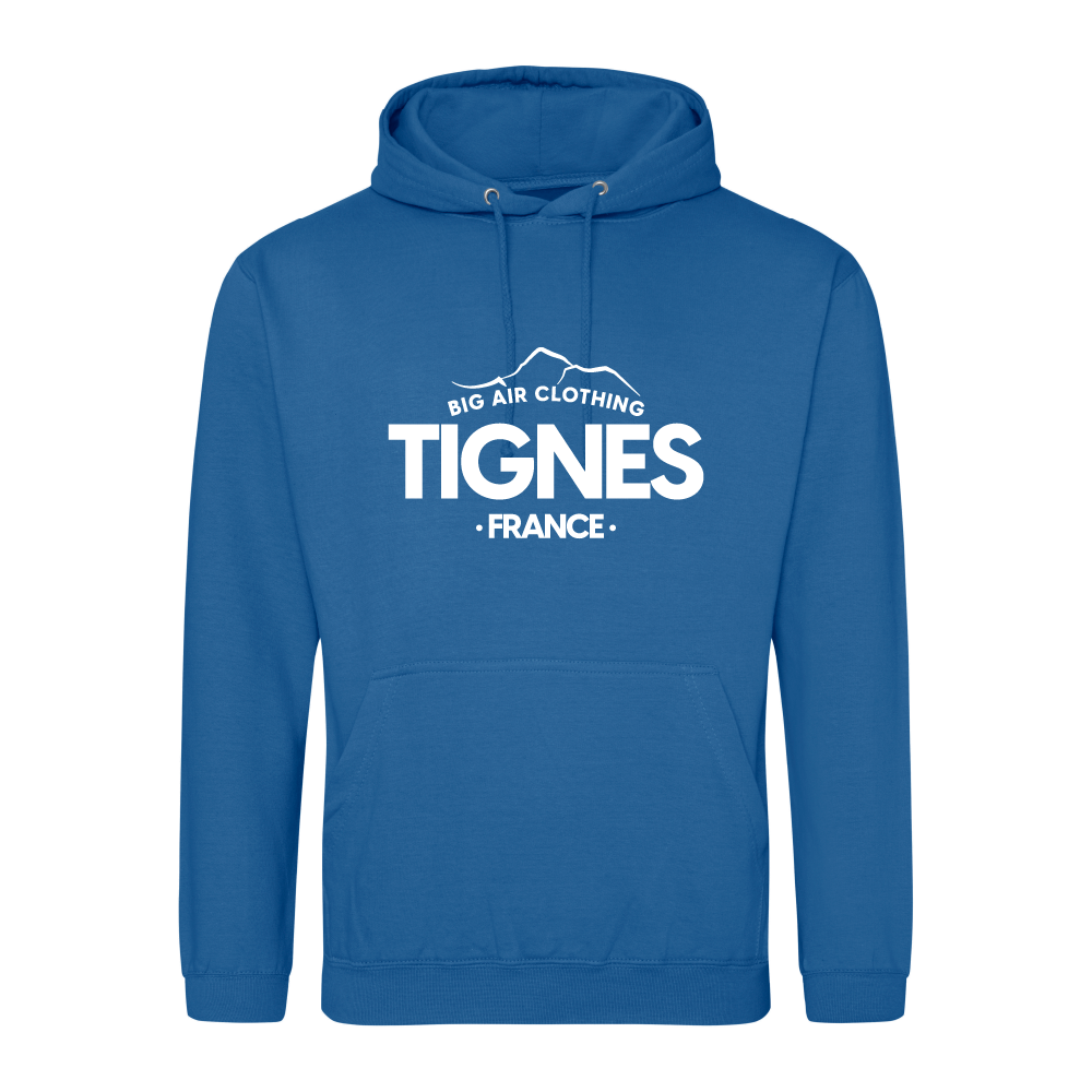Tignes Ski Resort Hoodie - Tropical Blue