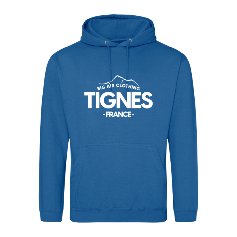 Tignes Ski Resort Hoodie - Tropical Blue