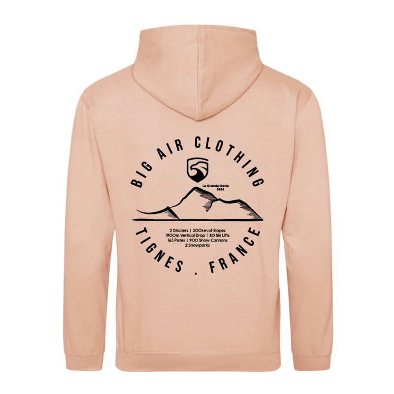 Tignes Ski Resort Hoodie - Peach