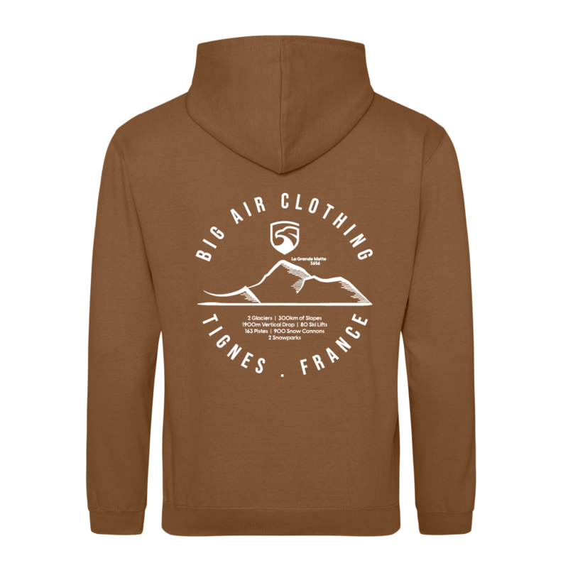 Tignes Ski Resort Hoodie - Toffee