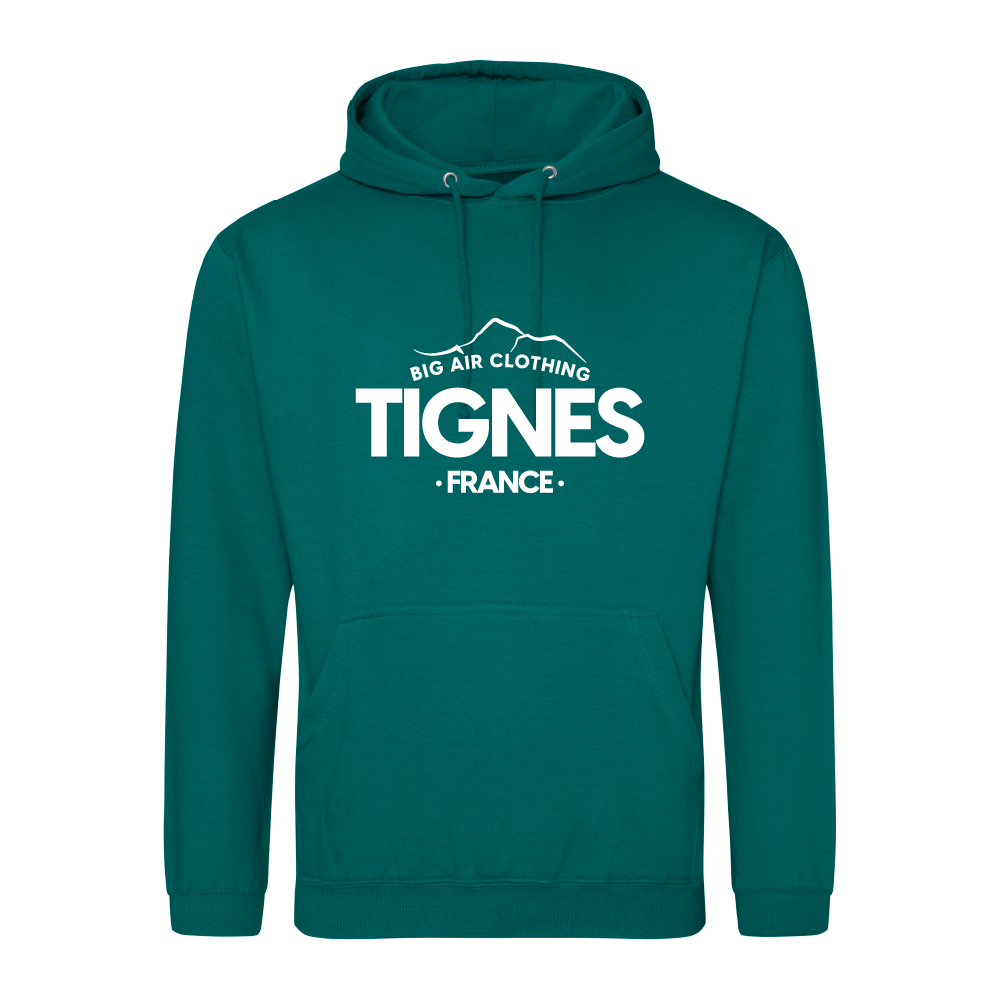 Tignes Ski Resort Hoodie - Jade