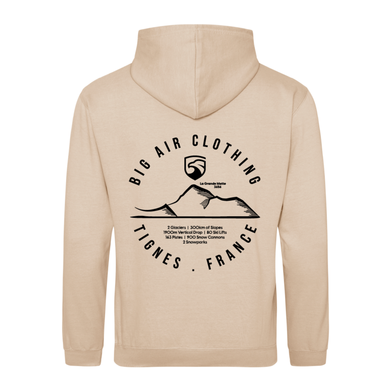Tignes Ski Resort Hoodie - Nude