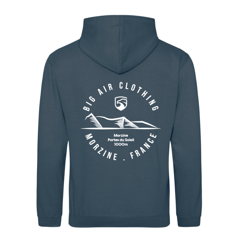 Morzine Ski Resort Hoodie - Air Force Blue