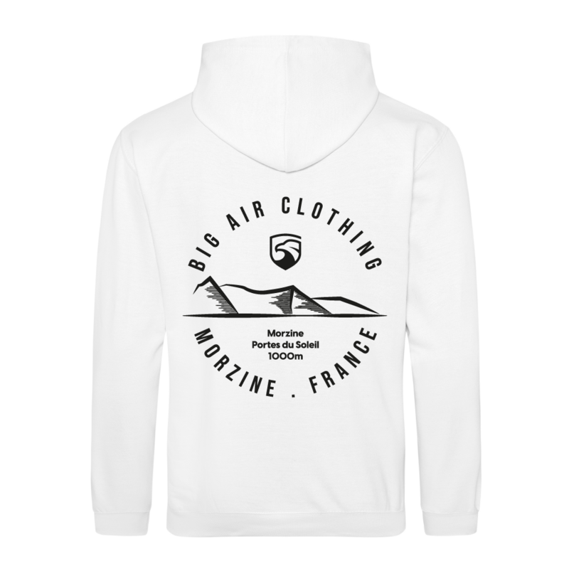 Morzine Ski Resort Hoodie - Arctic White
