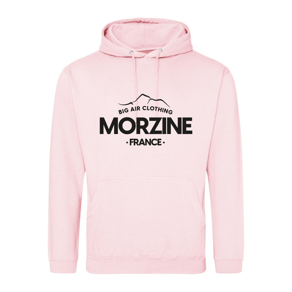 Morzine Ski Resort Hoodie - Baby Pink
