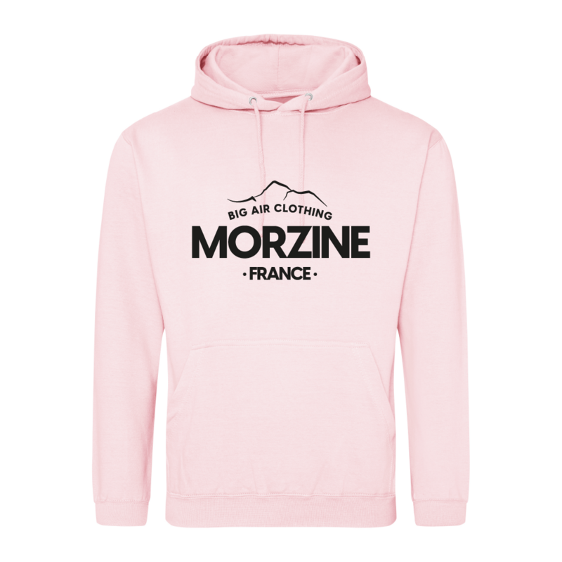 Morzine Ski Resort Hoodie - Baby Pink
