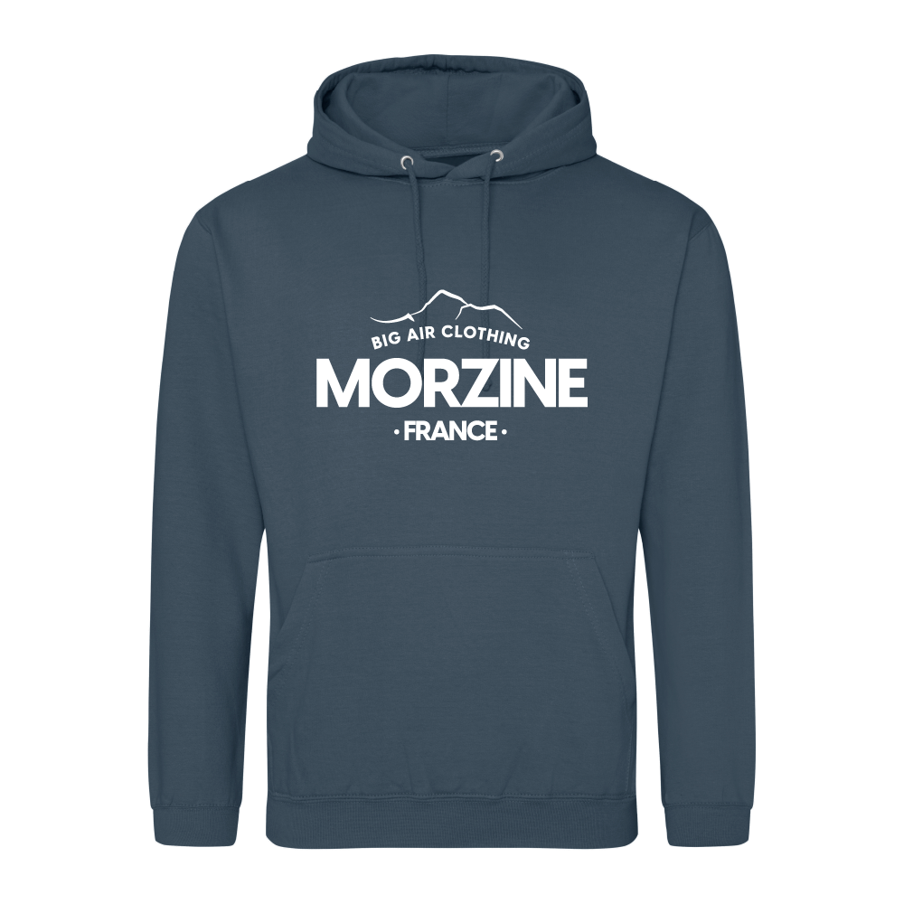 Morzine Ski Resort Hoodie - Air Force Blue