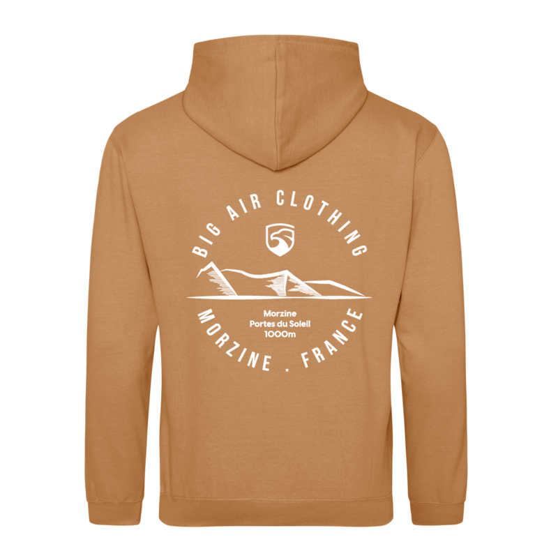 Morzine Ski Resort Hoodie - Caramel Latte
