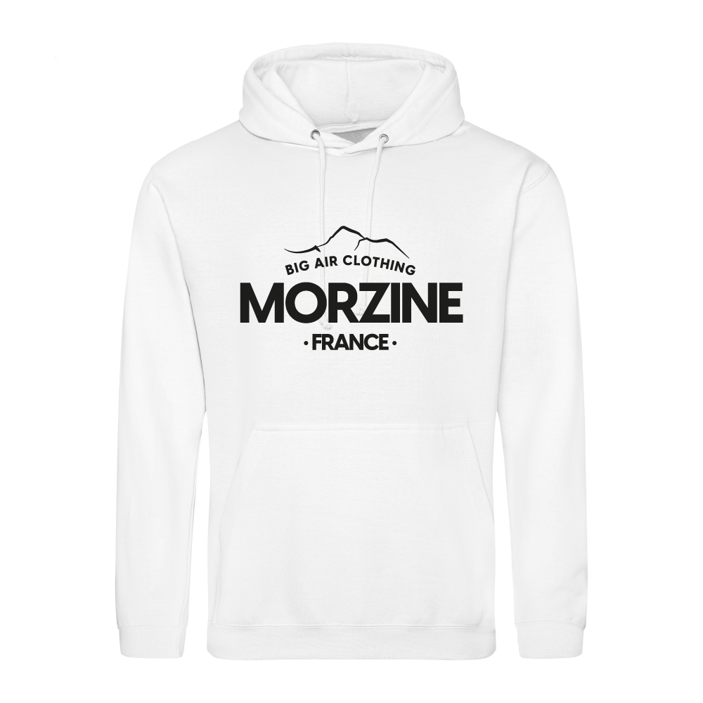Morzine Ski Resort Hoodie - Arctic White