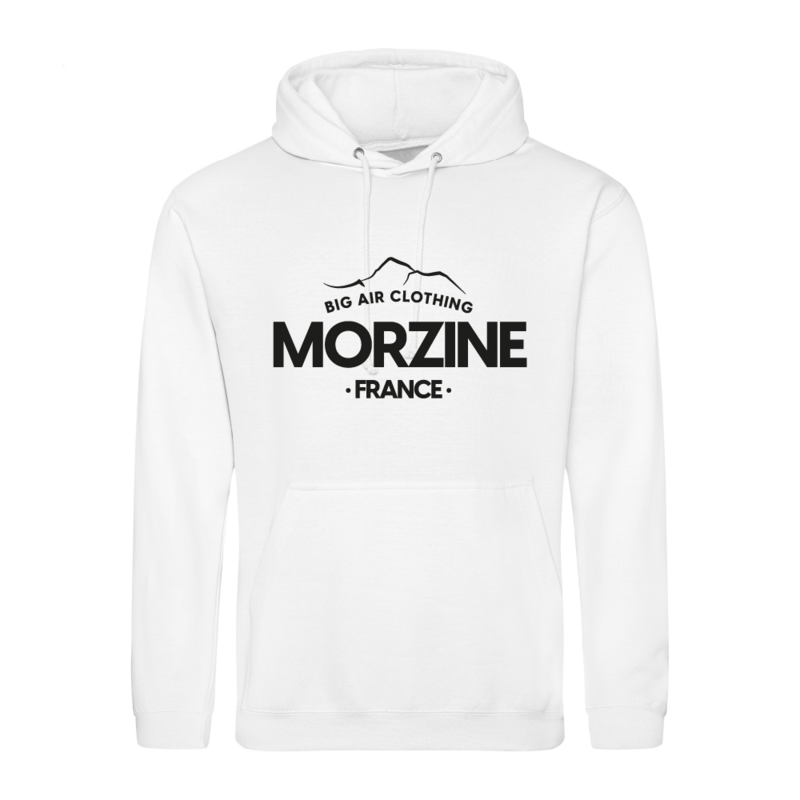Morzine Ski Resort Hoodie - Arctic White