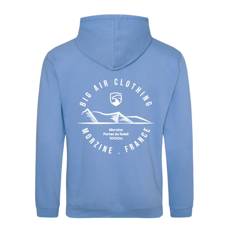 Morzine Ski Resort Hoodie - Cornflower