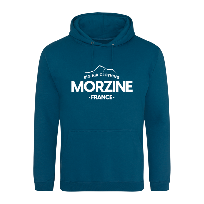 Morzine Ski Resort Hoodie - Deep Sea Blue