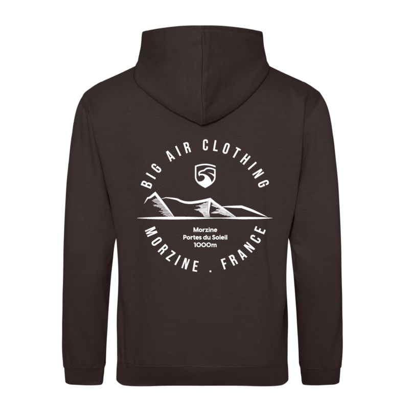 Morzine Ski Resort Hoodie - Chocolate