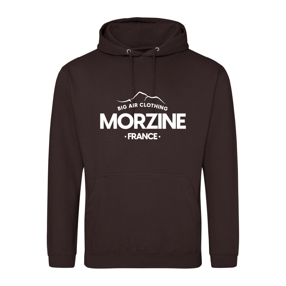 Morzine Ski Resort Hoodie - Chocolate
