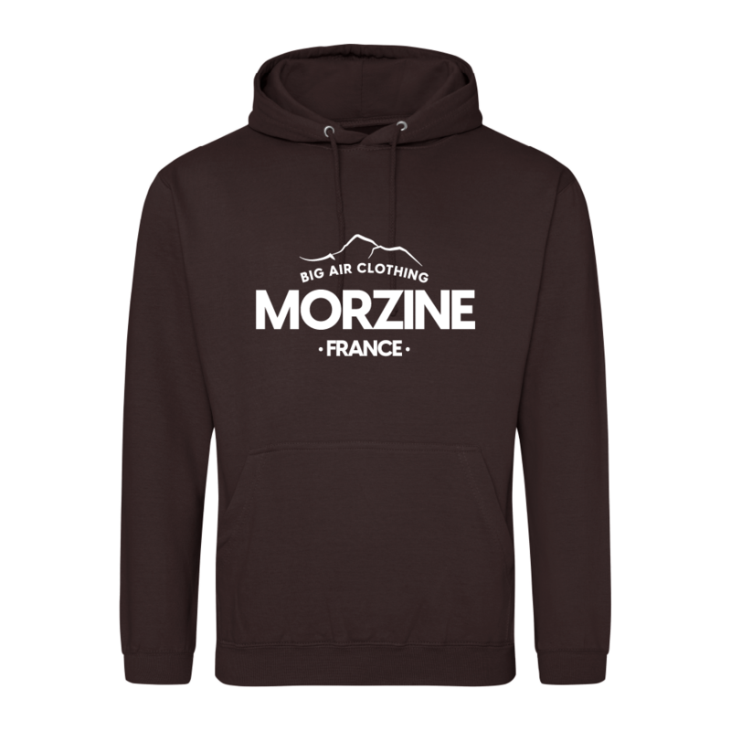 Morzine Ski Resort Hoodie - Chocolate