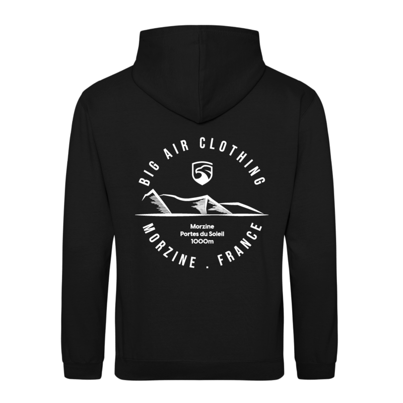 Morzine Ski Resort Hoodie - Black
