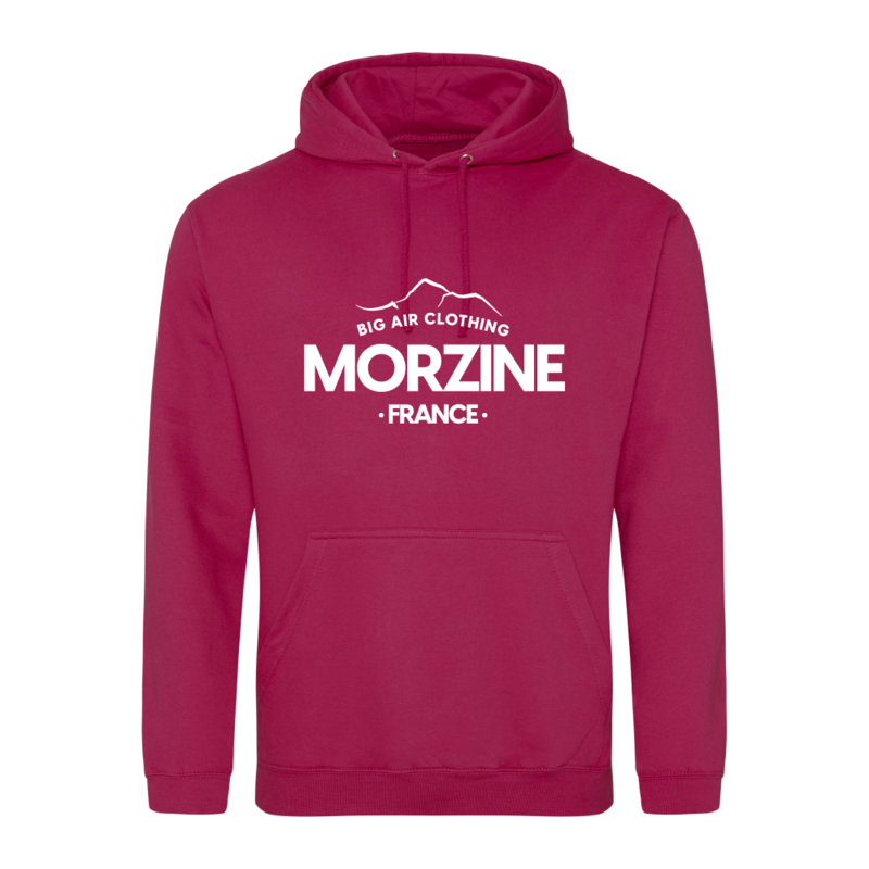 Morzine Ski Resort Hoodie - Cranberry