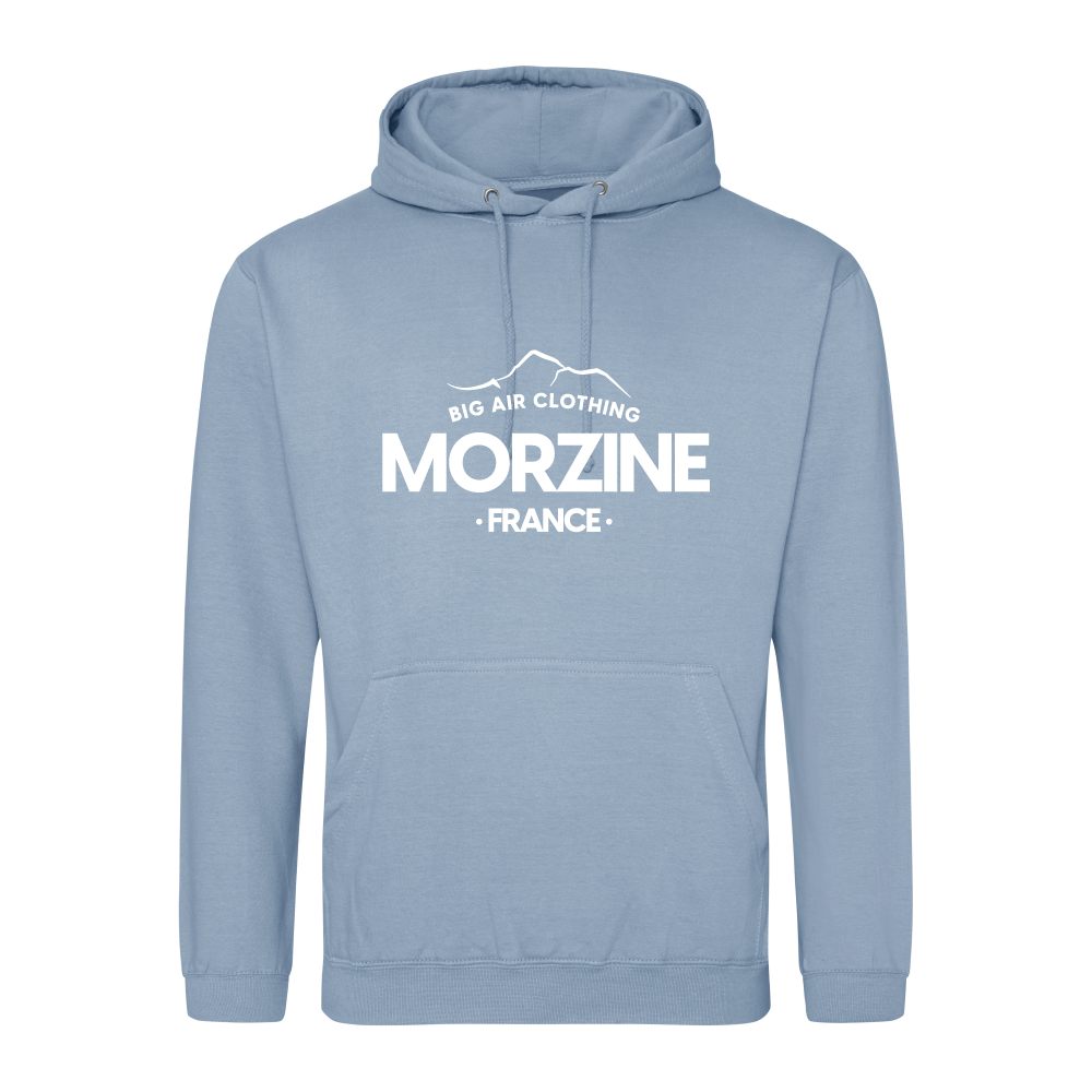 Morzine Ski Resort Hoodie - Dusty Blue