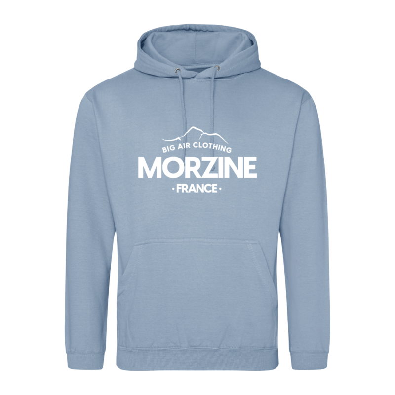 Morzine Ski Resort Hoodie - Dusty Blue