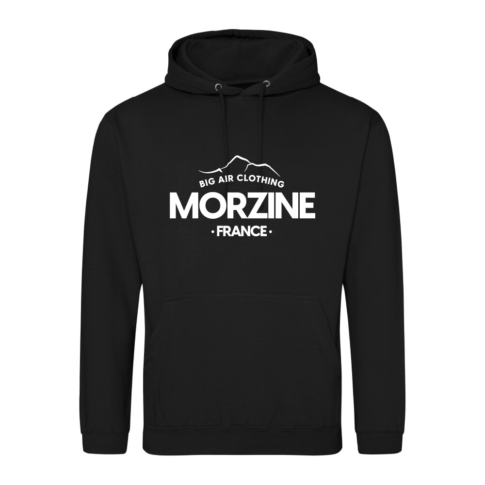 Morzine Ski Resort Hoodie - Black
