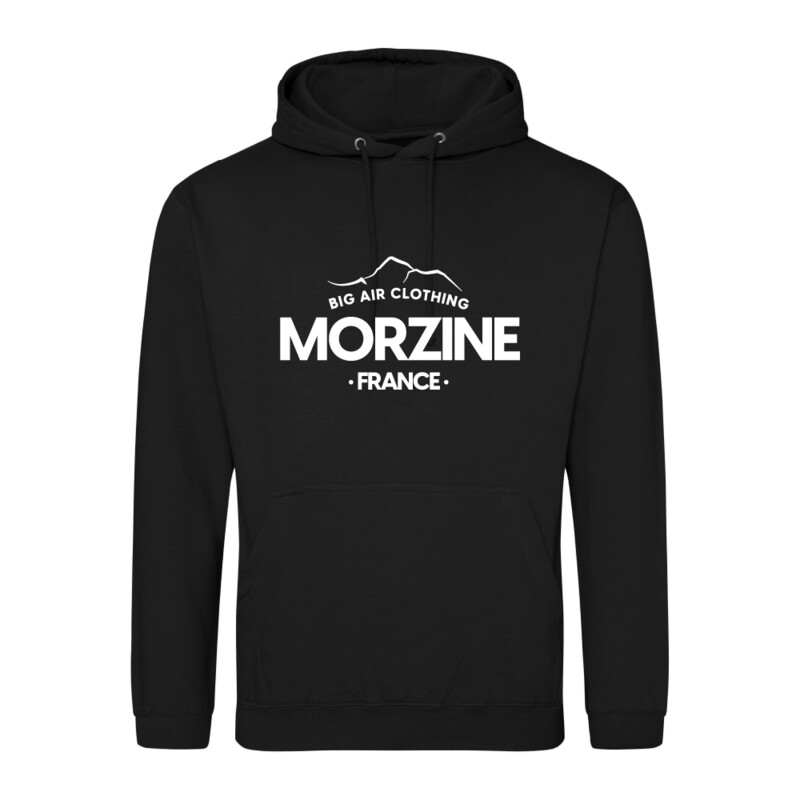 Morzine Ski Resort Hoodie - Black