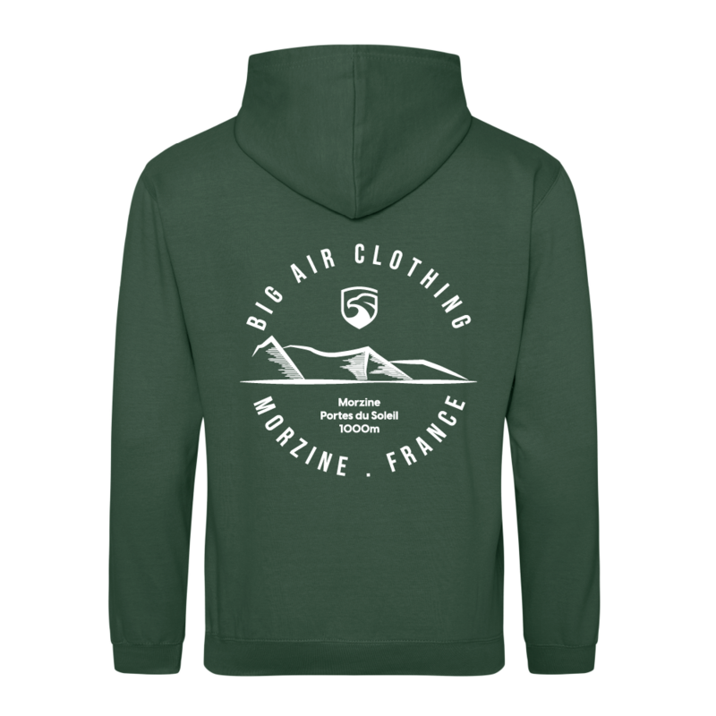 Morzine Ski Resort Hoodie - Bottle Green