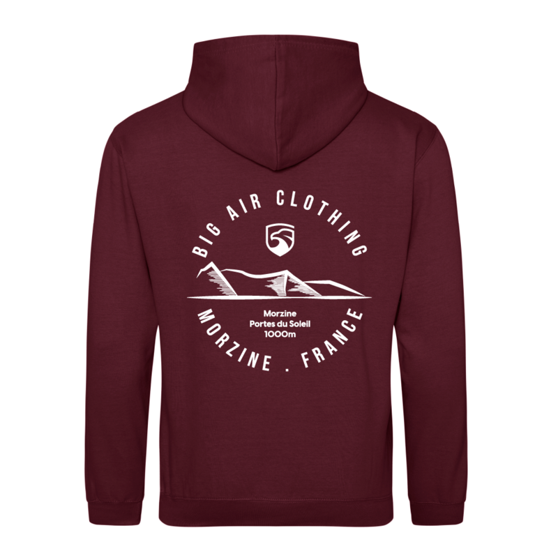 Morzine Ski Resort Hoodie - Ron Burgundy
