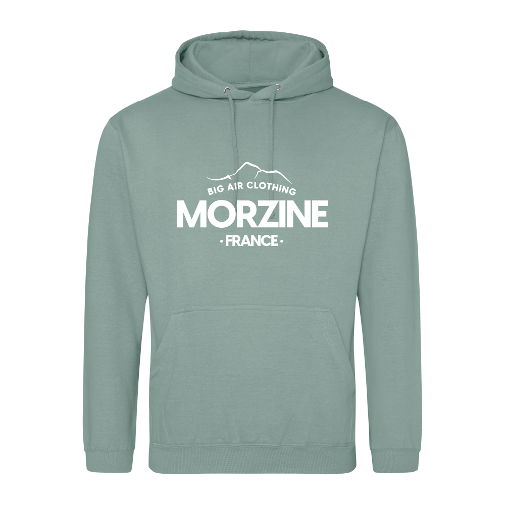 Morzine Ski Resort Hoodie - Dusty Green
