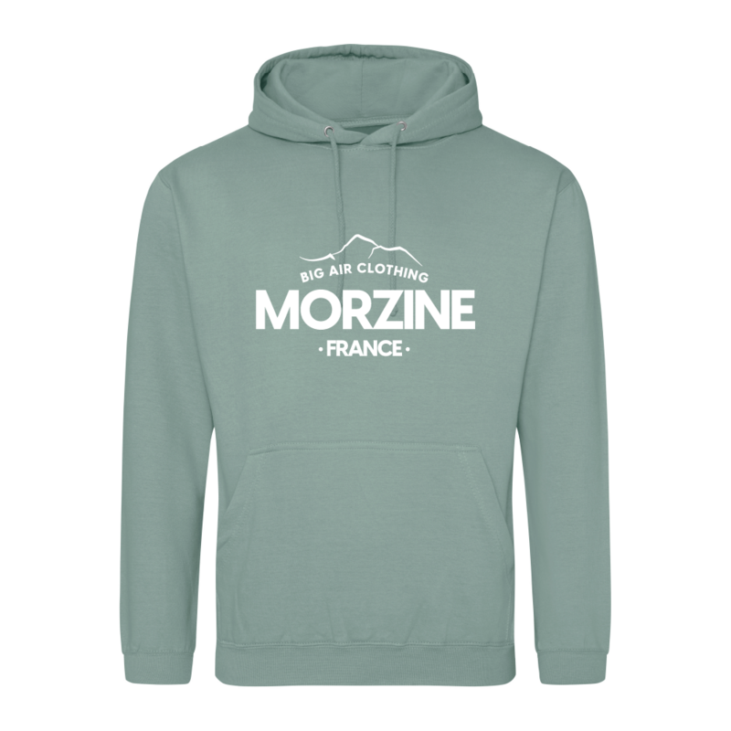 Morzine Ski Resort Hoodie - Dusty Green