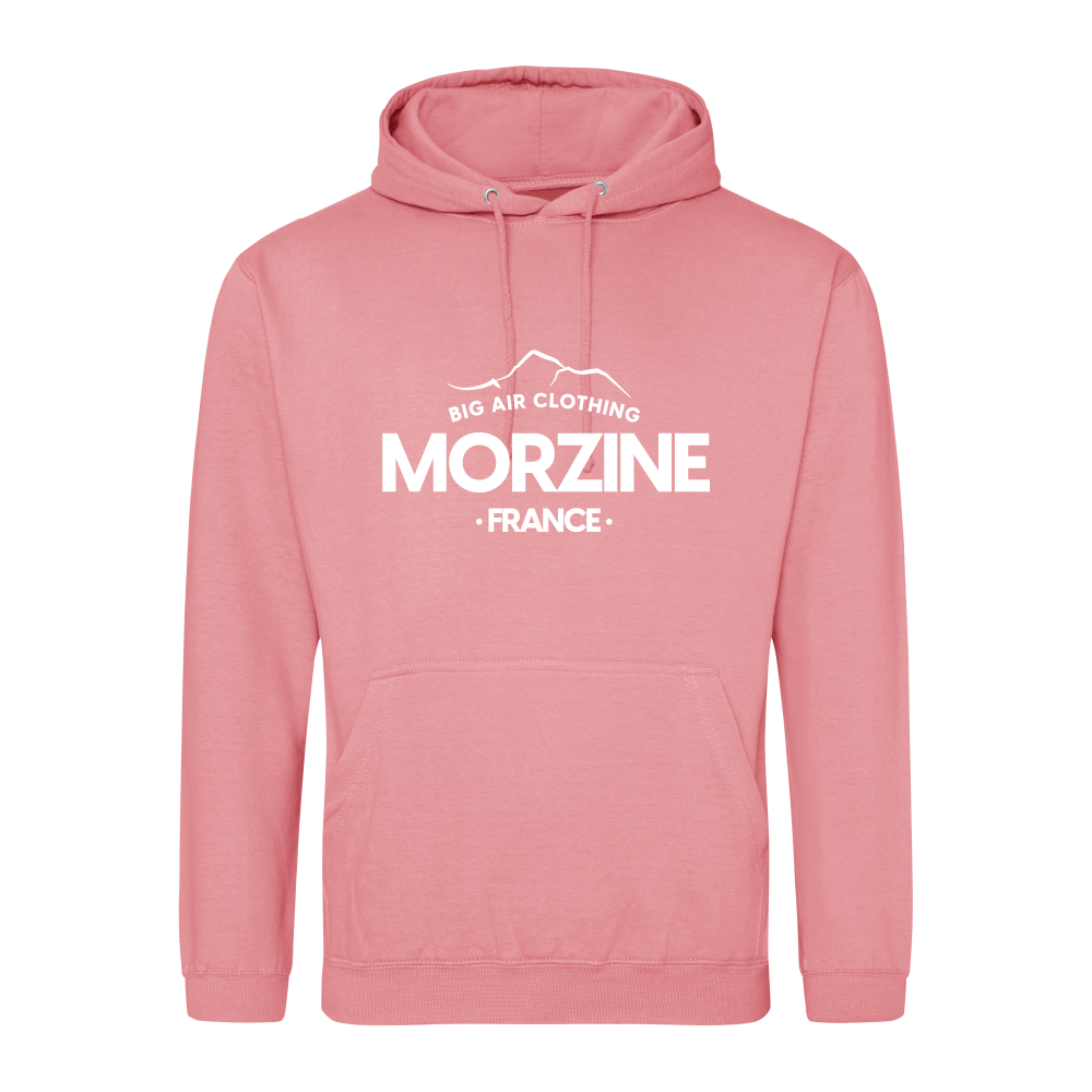 Morzine Ski Resort Hoodie - Dusty Rose