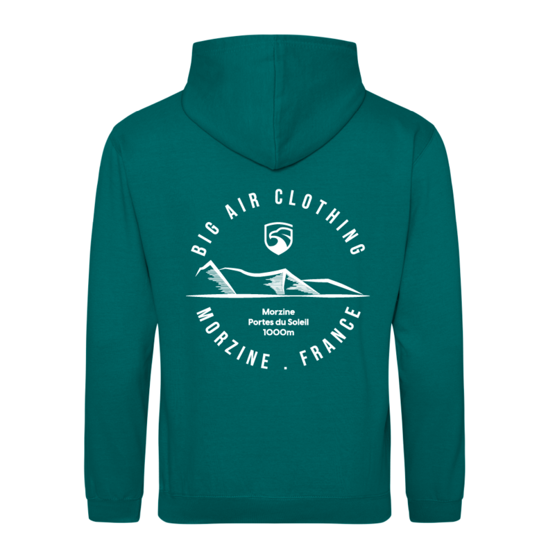 Morzine Ski Resort Hoodie - Jade