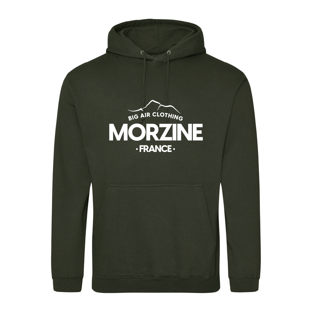 Morzine Ski Resort Hoodie - Combat Green