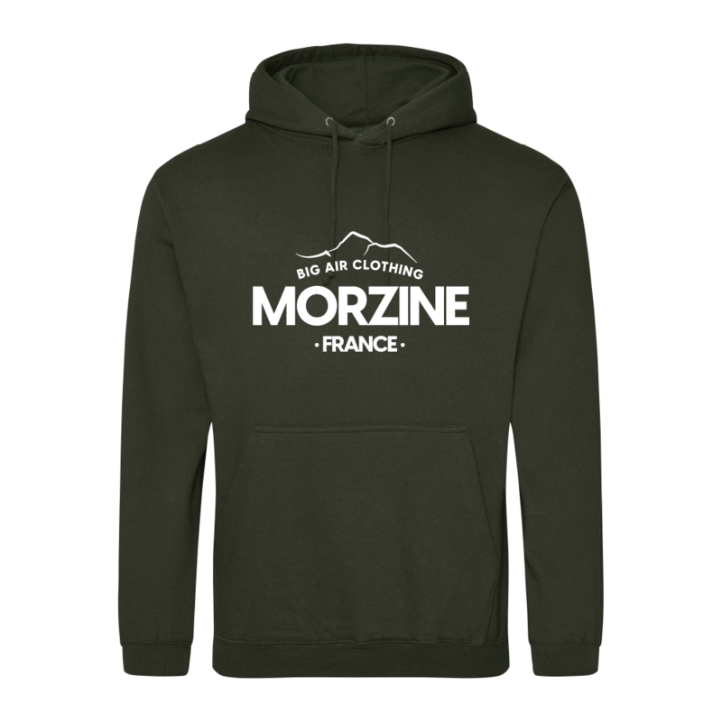 Morzine Ski Resort Hoodie - Combat Green