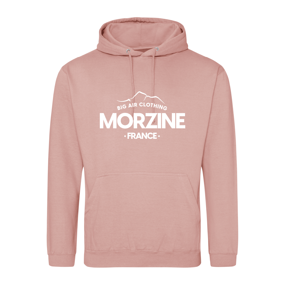 Morzine Ski Resort Hoodie - Dusty Pink