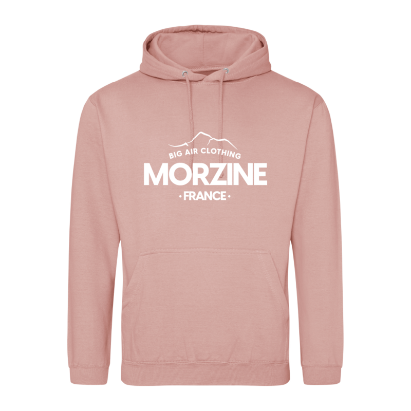 Morzine Ski Resort Hoodie - Dusty Pink