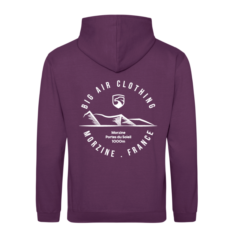 Morzine Ski Resort Hoodie - Plum