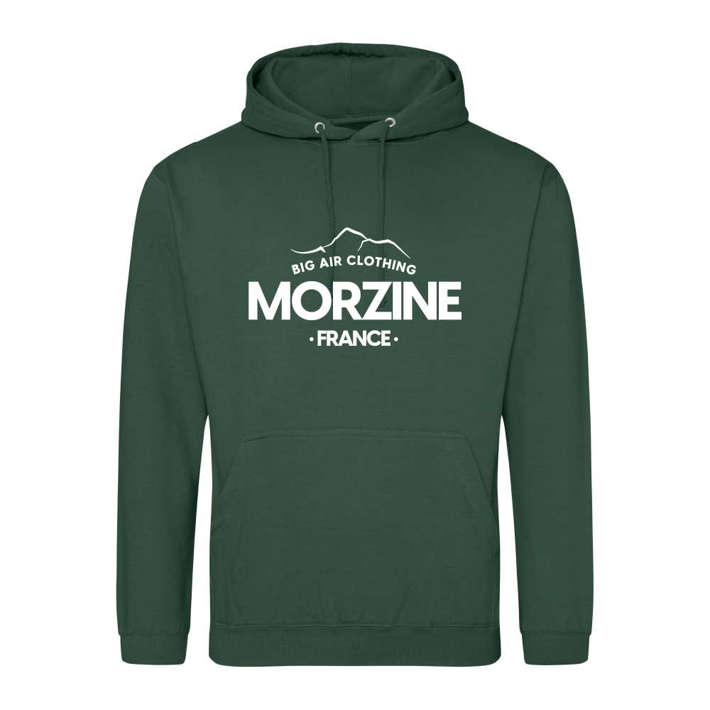 Morzine Ski Resort Hoodie - Bottle Green