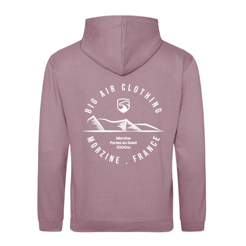 Morzine Ski Resort Hoodie - Dusty Purple