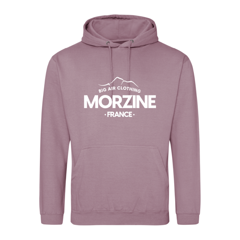 Morzine Ski Resort Hoodie - Dusty Purple