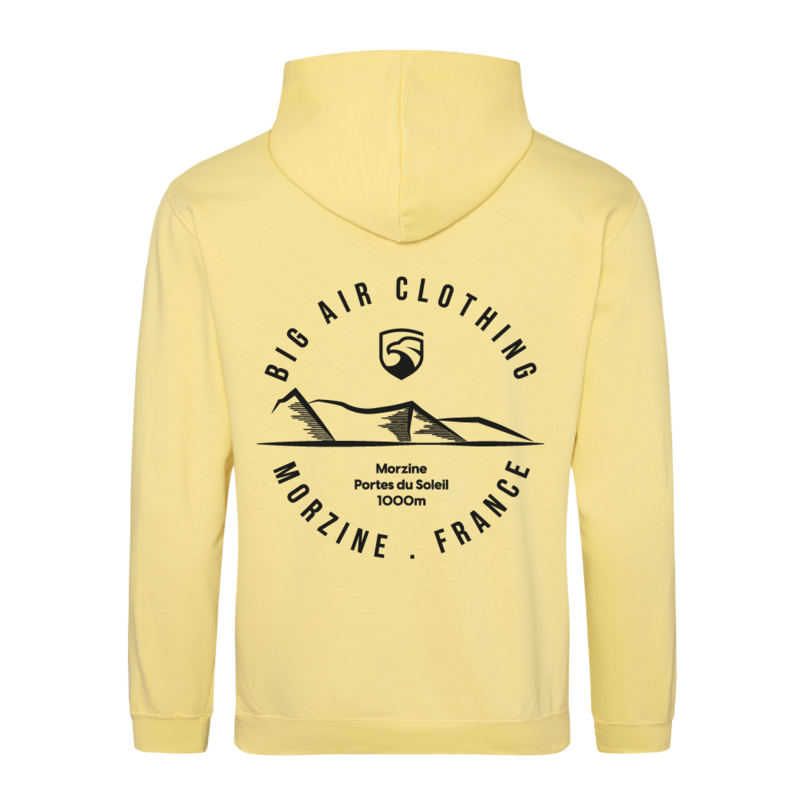 Morzine Ski Resort Hoodie - Lemon