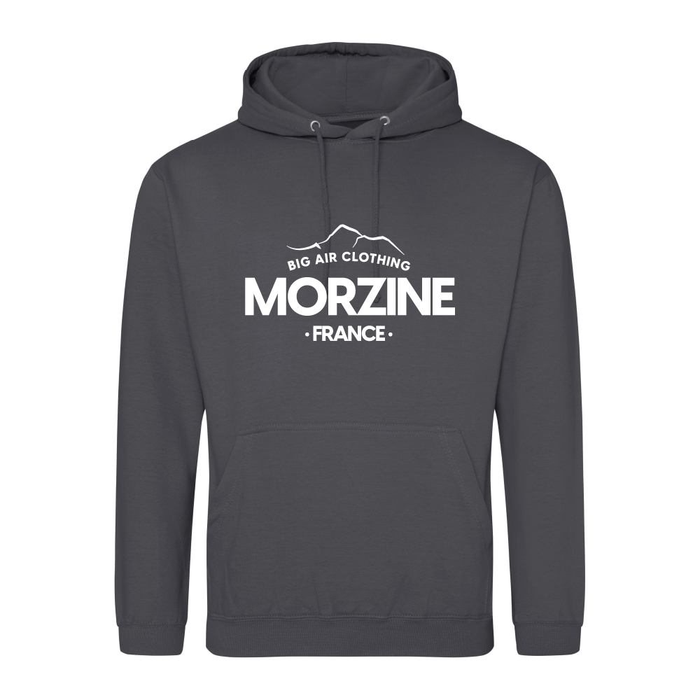 Morzine Ski Resort Hoodie - Shark Grey