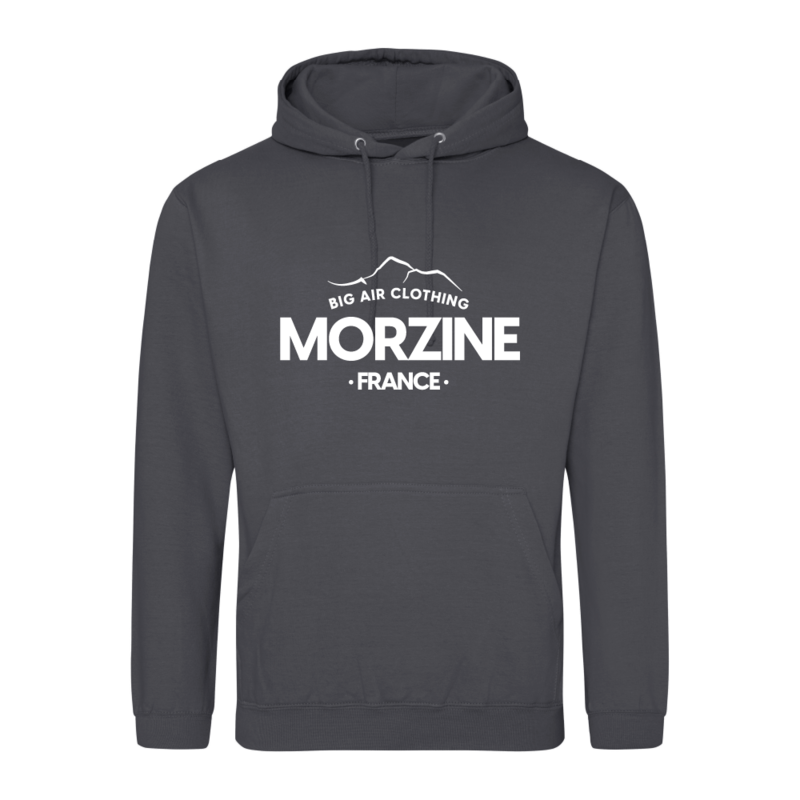 Morzine Ski Resort Hoodie - Shark Grey