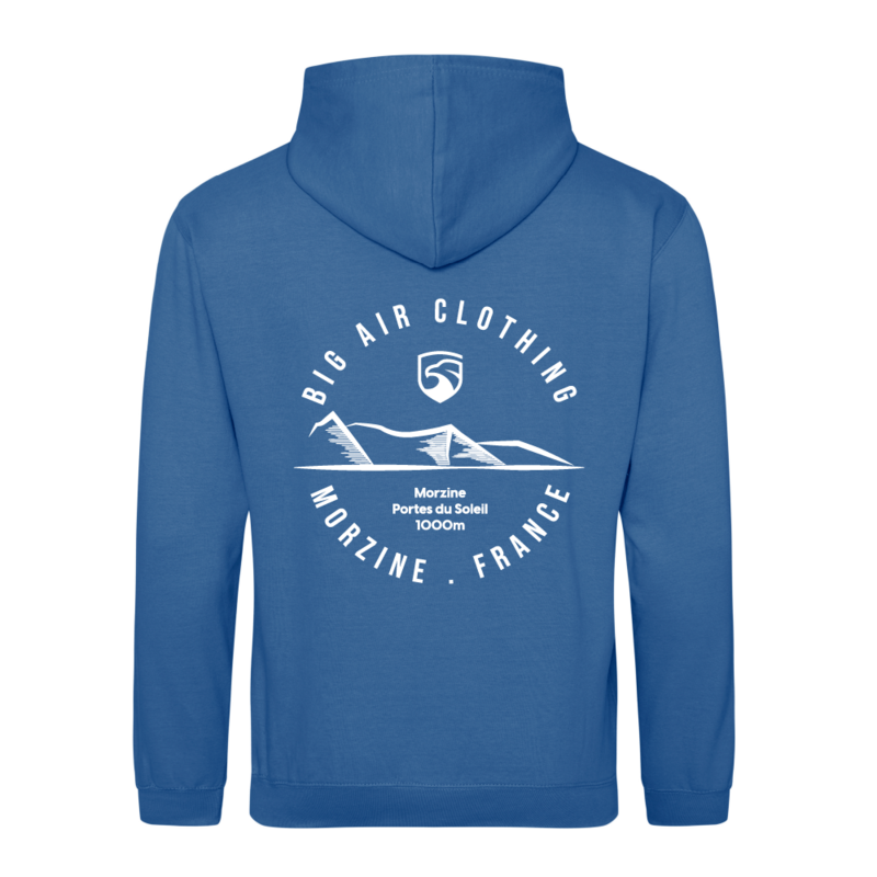 Morzine Ski Resort Hoodie - Tropical Blue